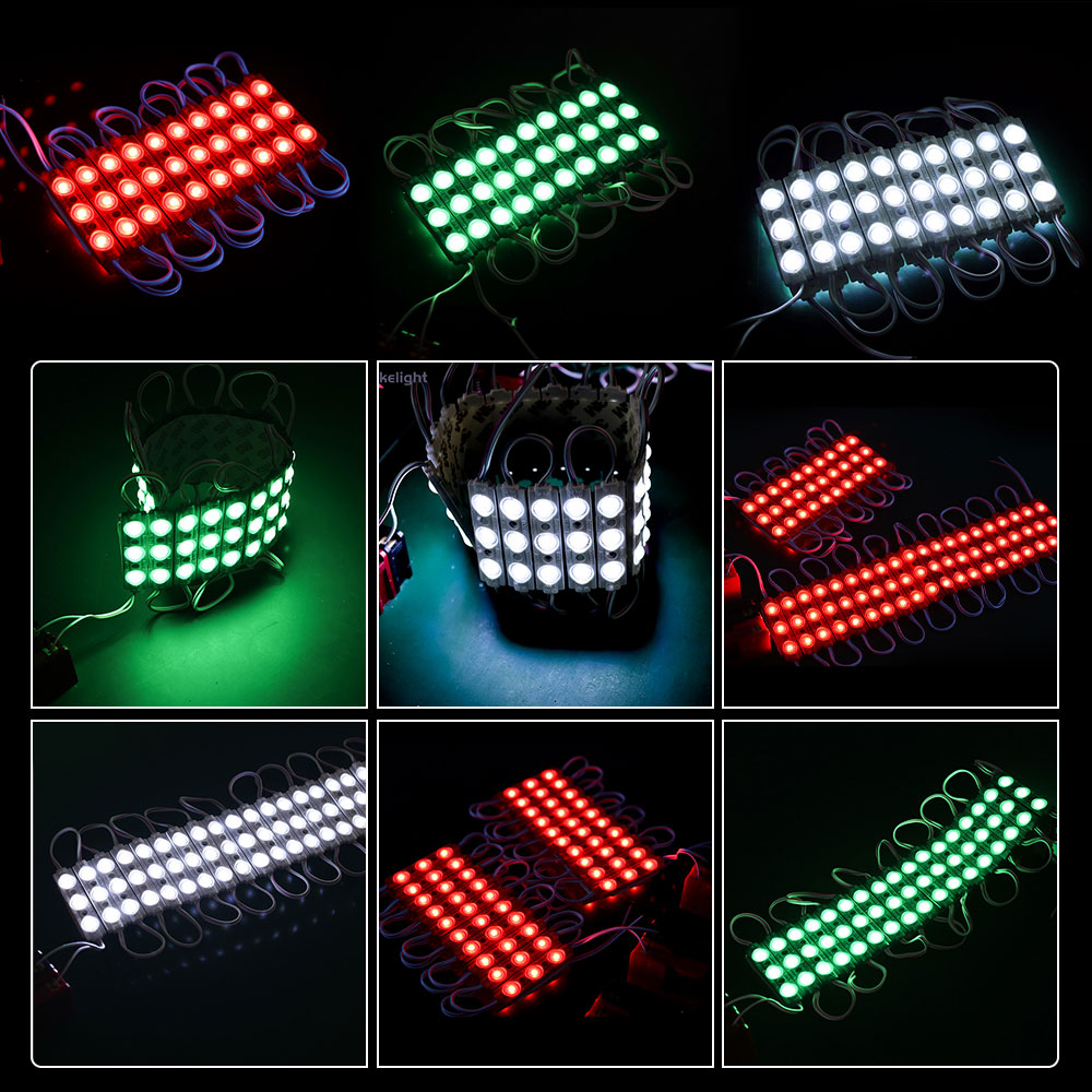 RGB LED module red green and white lighting effects